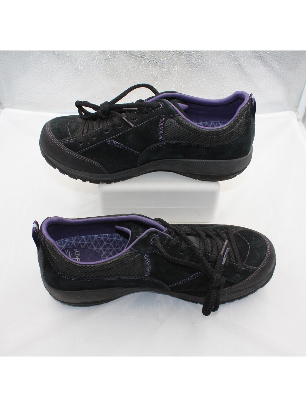 Dansko Paisley Waterproof Walking Shoes Black Suede Vibram EU 41 US 10.5-11